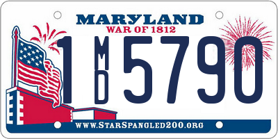 MD license plate 1MD5790