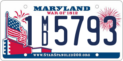 MD license plate 1MD5793