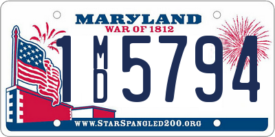 MD license plate 1MD5794