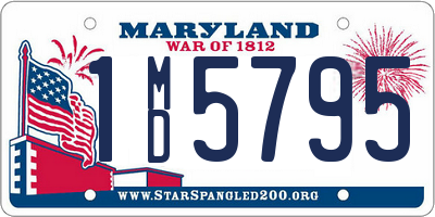 MD license plate 1MD5795