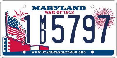 MD license plate 1MD5797