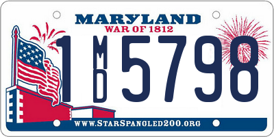 MD license plate 1MD5798