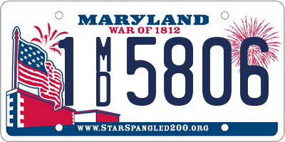 MD license plate 1MD5806