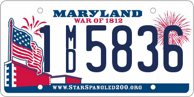 MD license plate 1MD5836