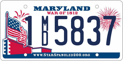 MD license plate 1MD5837