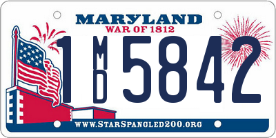 MD license plate 1MD5842