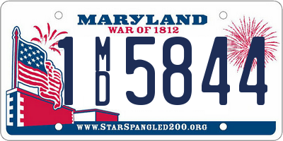 MD license plate 1MD5844