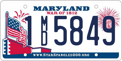 MD license plate 1MD5849