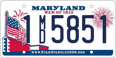 MD license plate 1MD5851