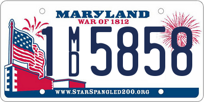 MD license plate 1MD5858