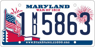 MD license plate 1MD5863