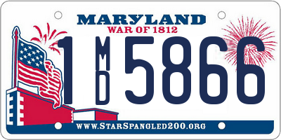 MD license plate 1MD5866