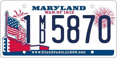 MD license plate 1MD5870