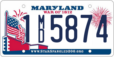 MD license plate 1MD5874