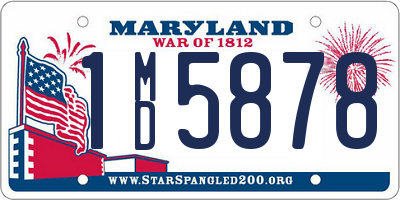 MD license plate 1MD5878