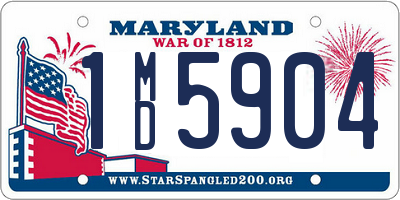 MD license plate 1MD5904