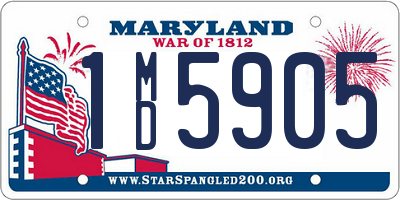 MD license plate 1MD5905