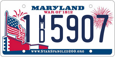 MD license plate 1MD5907