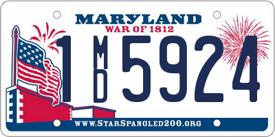 MD license plate 1MD5924