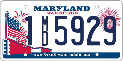 MD license plate 1MD5929