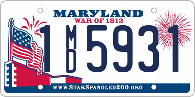 MD license plate 1MD5931