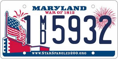 MD license plate 1MD5932