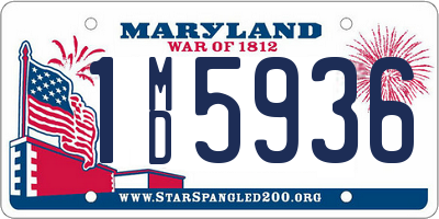 MD license plate 1MD5936