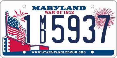 MD license plate 1MD5937