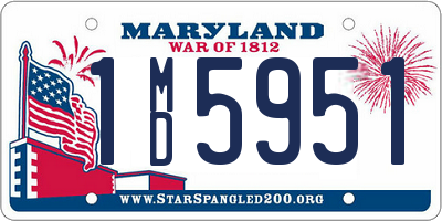 MD license plate 1MD5951