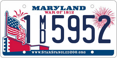 MD license plate 1MD5952