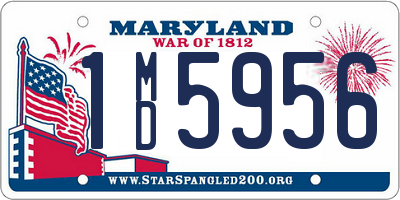 MD license plate 1MD5956