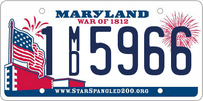 MD license plate 1MD5966