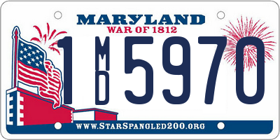 MD license plate 1MD5970