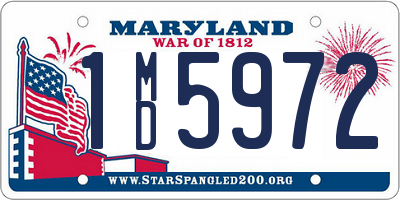 MD license plate 1MD5972