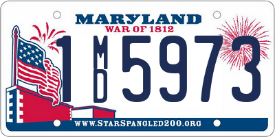 MD license plate 1MD5973