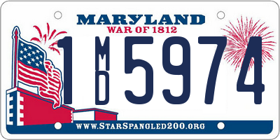 MD license plate 1MD5974