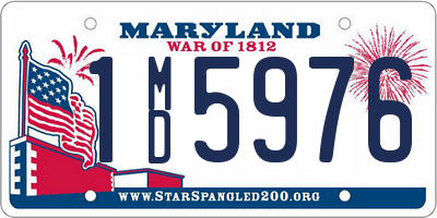 MD license plate 1MD5976