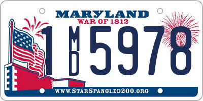 MD license plate 1MD5978