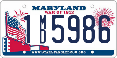 MD license plate 1MD5986