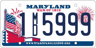 MD license plate 1MD5999