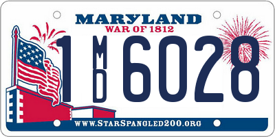 MD license plate 1MD6028