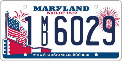 MD license plate 1MD6029