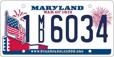MD license plate 1MD6034