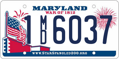 MD license plate 1MD6037