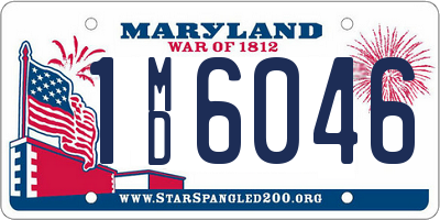 MD license plate 1MD6046