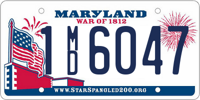 MD license plate 1MD6047