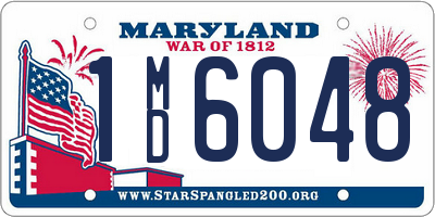 MD license plate 1MD6048