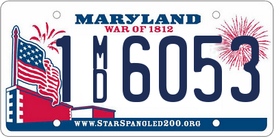 MD license plate 1MD6053