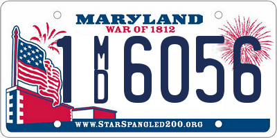 MD license plate 1MD6056