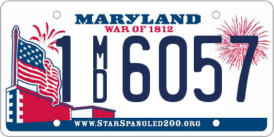 MD license plate 1MD6057